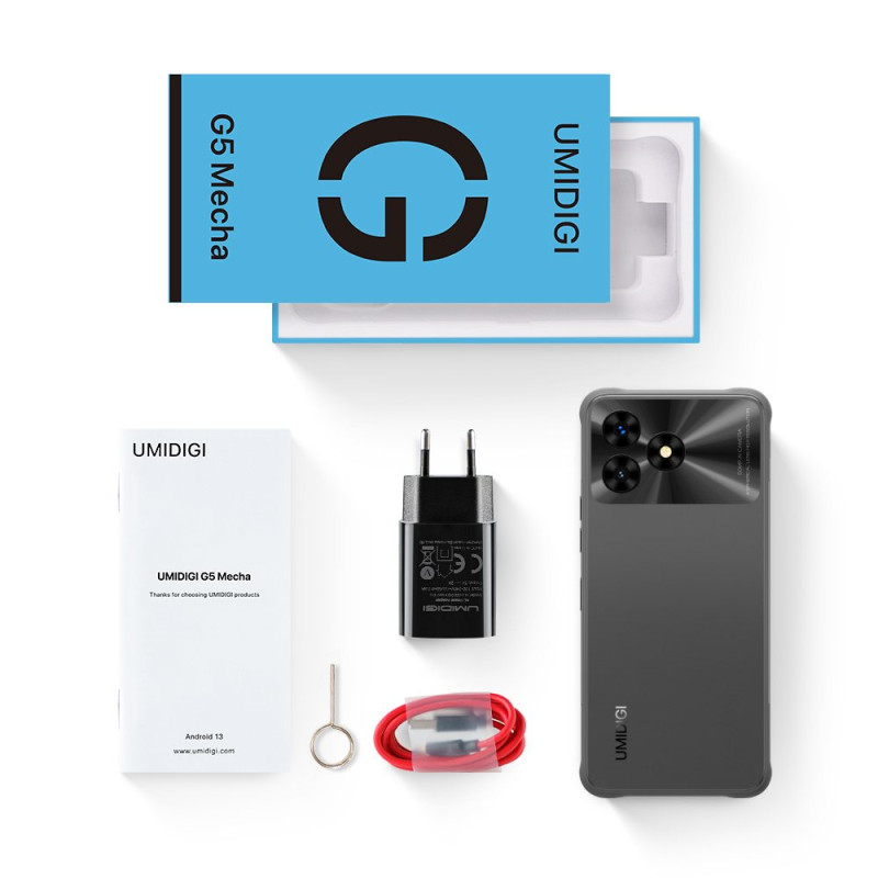 UMIDIGI Смартфон G5 Mecha (RP08) 6.6" 8/128ГБ, 2SIM, 6000мА·год, сірий