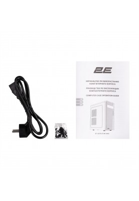 2E Корпус Alfa E185-400 з БЖ 2E ATX400W, 1xUSB3.0, 2xUSB2.0, VGA 310мм, ATX, чорний