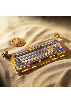 GravaStar x Kailh Speedy Клавіатура механічна Mercury K1 Pro 80keys, Mint, BT/WL/USB, жовтий