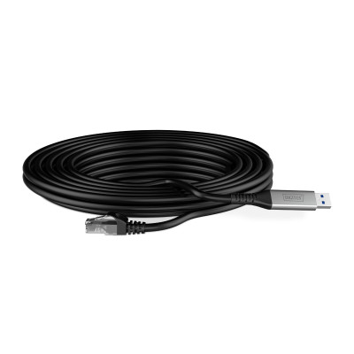 Digitus Кабель DIGITUS Ethernet USB-A - RJ45 CAT 6A S/FTP, 1 Gbit/s, 2m, LSZH