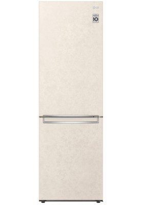 LG Холодильник з нижн. мороз., 186x60х68, холод.відд.-234л, мороз.відд.-107л, 2дв., А+, NF, інв., диспл внутр., зона св-ті, бежевий