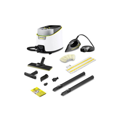 Karcher Пароочиститель SC 4 Deluxe Iron, 2200Вт, 1300мл, 4Бар, утюг, швабра, білий