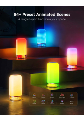 Govee Настільний світильник розумний H6022 Table Lamp 2, RGBICWW, WI-FI/Bluetooth, білий