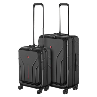 Wenger Набір валіз Wenger Amplix Hardside, полікарбонат, (S+M), TSA, 4 колеса, EXP, чорний