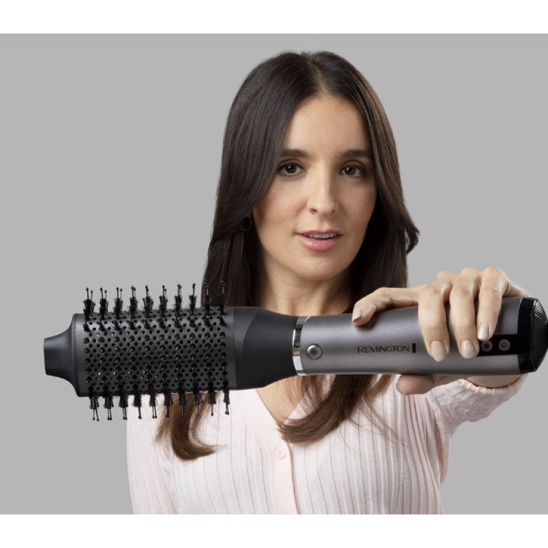 Remington Фен-щітка ProLuxe You Adaptive, 1000Вт, 3 режими, іонізація, хол. обдув, кераміка, сірий