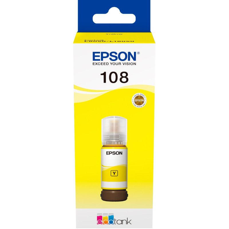 Epson Контейнер з чорнилом 108 EcoTank L8050/L18050 yellow