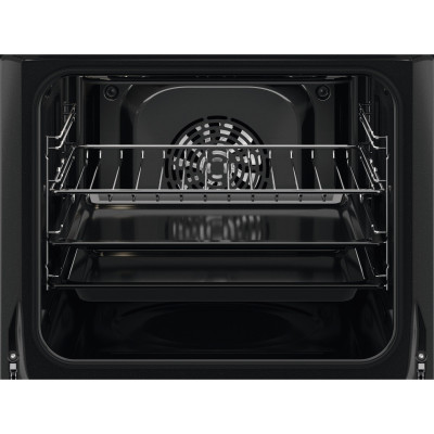Electrolux Духова шафа електрична, 65л, А, пара, дисплей, конвекція, телескопічні напрямні, чорний