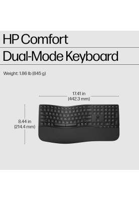 HP Клавіатура мембранна HP 680 Comfort Dual-Mode 111key, BT, EN/UK, чорний