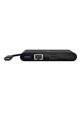 Belkin Адаптер USB-C - Ethernet, HDMI, VGA, USB-A, black