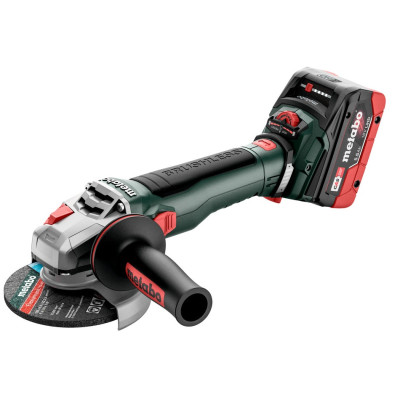 Metabo Шліфмашина кутова акумуляторна WVB 18 LT BL 11-125 Quick, 125мм, 18В 2*5.5Ач, 2800-10000об/хв, М14, 1.8кг