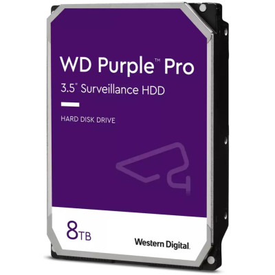 WD Жорсткий диск 8TB 3.5" 7200 256MB SATA Purple Pro Surveillance