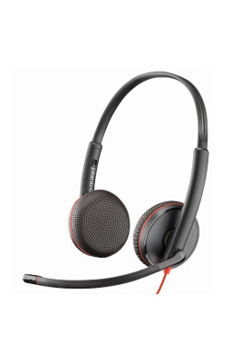 Poly Гарнітура комп'ютерна стерео On-ear Blackwire 3225 HS, USB-A, 3.5 мм, всеспрямований, чорний