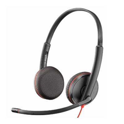 Poly Гарнітура стерео комп'ютерна On-ear Blackwire 3225 HS, USB-A, 3.5 мм, всеспрямований, чорний