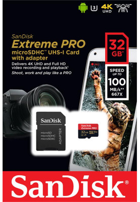 SanDisk Extreme Pro microSD V30 A1 UHS-I U3[SDSQXCG-032G-GN6MA]