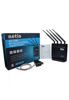 Netis WF2780 AC1200, 4xGE LAN, 1xGE WAN, 4x зовн. ант.