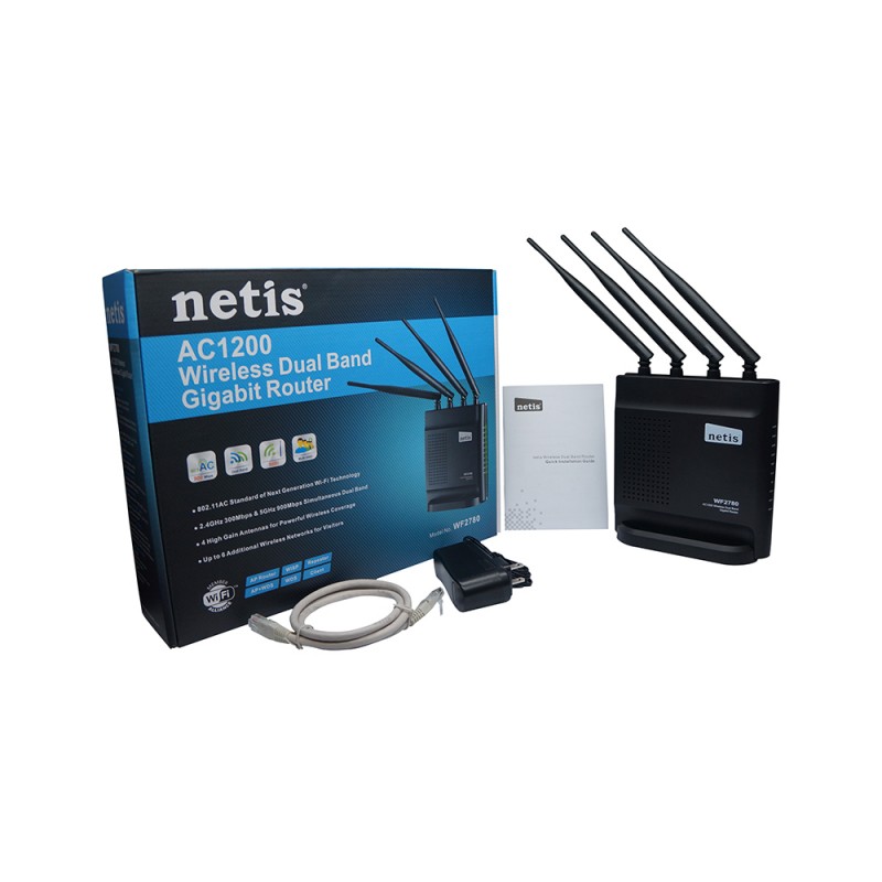 Netis Маршрутизатор WF2780 AC1200, 4xGE LAN, 1xGE WAN, MESH