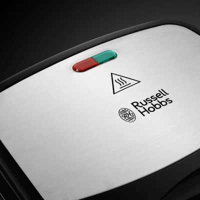 Russell Hobbs Мультимейкер Fiesta 750Вт, алюміній, 3 пластини, корпус-нержав.сталь/пластик, чорний
