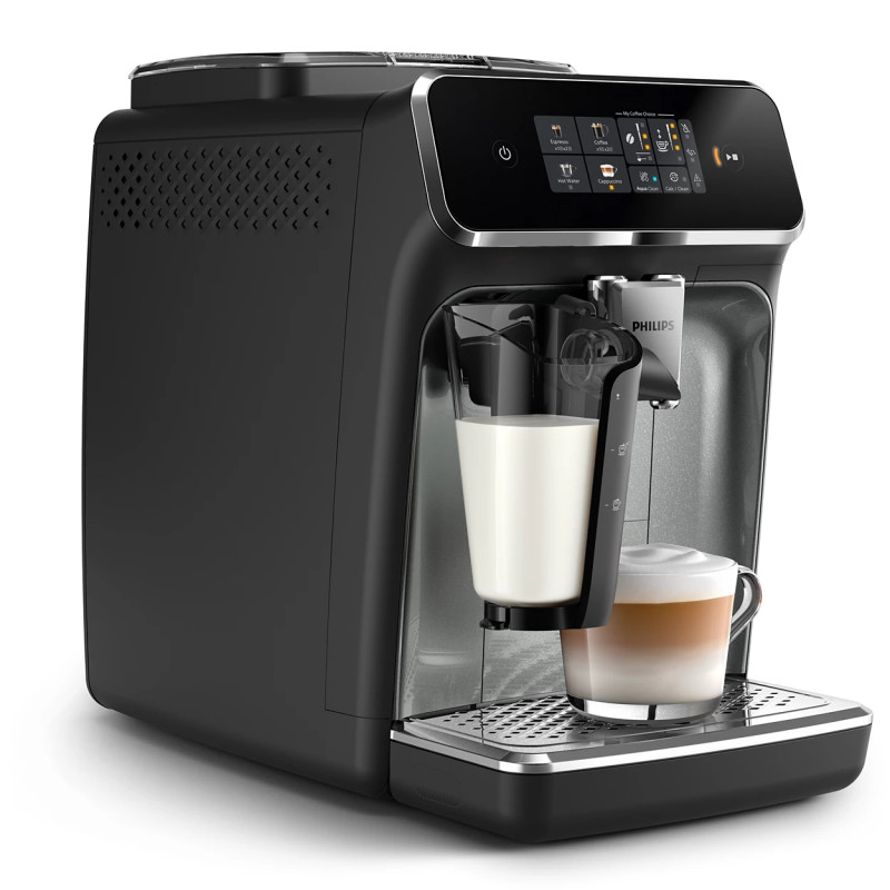 Philips Кавомашина Series 2300 LatteGo, 1.8л, зерно+мелена, автомат.капуч, дисплей, авторецептів -4, чорний
