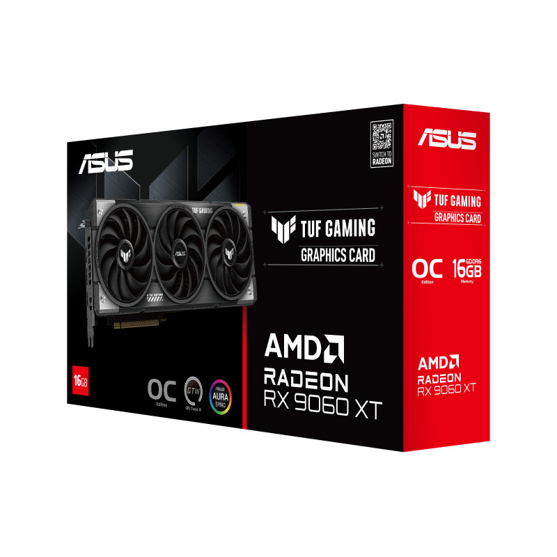 ASUS Вiдеокарта Radeon RX 9060 XT 16GB GDDR6 OC TUF-RX9060XT-O16G-GAMING