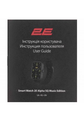 2E Смарт-годинник Alpha SQ Music Edition 46мм, 1.78", 368x448, AMOLED, BT 5.2, Чорний