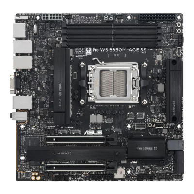 ASUS Материнcька плата ASUS PRO WS B850M-ACE SE sAM5 B850 4xDDR5 M.2 HDMI DP D-Sub USB Type-C mATX