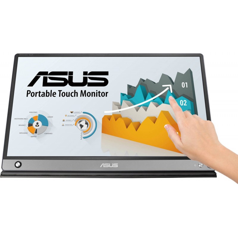 ASUS Монітор портативний 15.6" ZenScreen MB16AMT mHDMI, USB-C, MM, IPS, 7800mAh, Touch, Cover