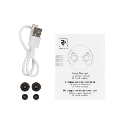 2E Навушники RainDrops Light True Wireless Waterproof Mic White