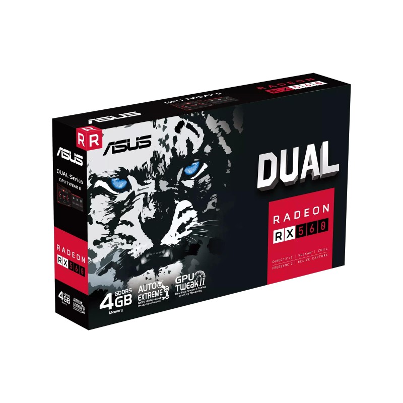 ASUS Відеокарта Radeon RX 560 4GB DDR5 OC DUAL DUAL-RX560-4G