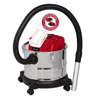 Einhell Пилосос для золи акум TE-AV 18/15 Li C - Solo, PXC, 18В, 15л, 100 мбар