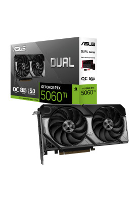 ASUS Відеокарта GeForce RTX 5060 Ti 8 GB GDDR7 OC DUAL-RTX5060TI-O8G