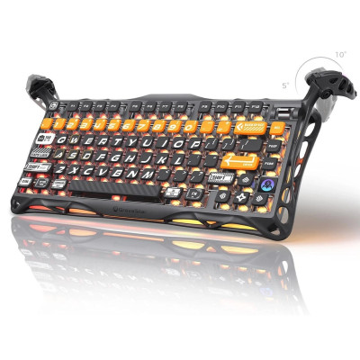 GravaStar Клавіатура механічна Mercury K1 Pro 80keys, GravaStar x Kailh Speedy Mint, BT/WL/USB, RGB, CyberFlare