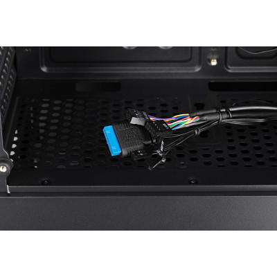 2E Gaming Корпус Calleo GB700 без БЖ 2xUSB3.0, 1xUSB2.0, 4x120мм ARGB, VGA 320мм, LCS ready, контролер з пультом, TG Side Window, mATX, чорний