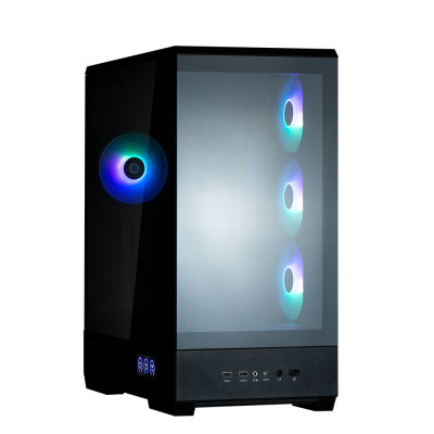 Zalman Корпус P50 DS без БР, 2xUSB3.0, 1xUSBType-C, 4x120мм ARGB, VGA 435мм, LCS ready, TG Side Panel, ATX, чорний