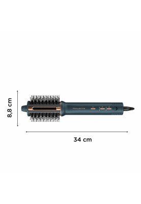 Rowenta Фен-щітка Air Brush 3D, 1200Вт, 3 режими, іоніз-я, хол. обдув, функція фену, кераміка, чорно-золотий