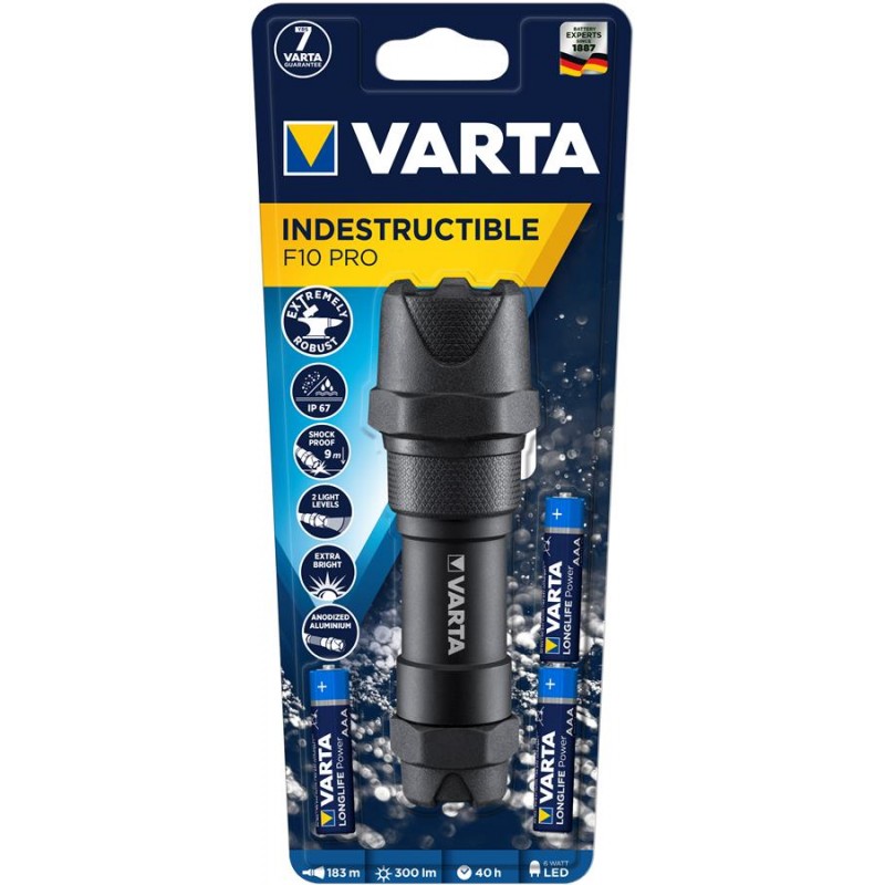 VARTA Indestructible F10 Pro LED 3хААА