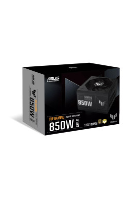 ASUS Блок живлення TUF GAMING (850W), >90%, 80+ Gold, 135mm, 1xMB 24pin(20+4), 2xCPU 8pin(4+4), 4xMolex, 5xSATA, 3xPCIe 8pin(6+2), TUF-GAMING-850G