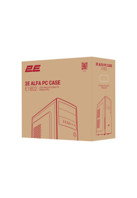 2E Корпус Alfa E1802 без БЖ 4xUSB3.0, VGA 320мм, ATX, чорний