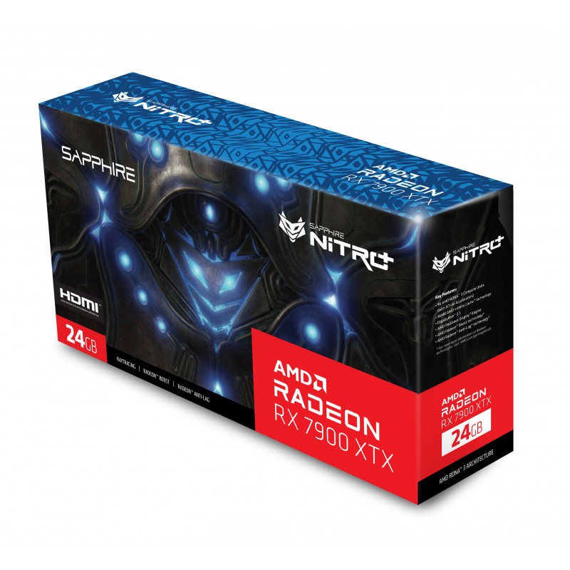 SAPPHIRE Відеокарта Radeon RX 7900 XTX 24GB GDDR6 Nitro+ Gaming OC VAPOR-X