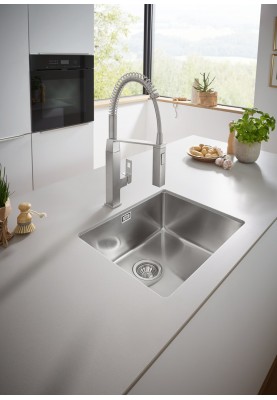 Grohe Мийка кухонна K700U, нерж.сталь, прямокут., без крила, 550x450x200мм, чаша - 1, уніврсальна, матовий графіт