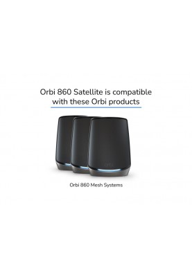 NETGEAR Система WiFi-Mesh Orbi RBS860B сателіт, AX6000, чорний