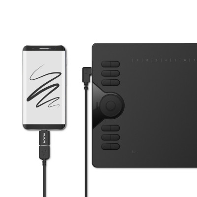 Huion Графічний планшет 10"x6.25" HS610, microUSB, чорний