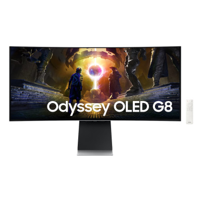 Samsung Монітор Samsung 34" Odyssey OLED G85S HDMI, DP, USB, Bluetooth, MM, OLED, 3440x1440, 0.3ms, HAS, FreeSync Premium Pro, CURVED