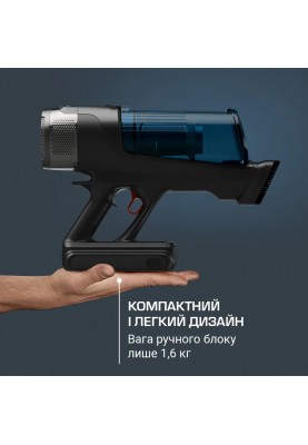 Rowenta Пилосос безпровідний X-Force Flex 12.60 Neo Auto Aqua Allergy, 150Вт, конт пилок -0.65л, автон. робота до 60хв, вага-3кг, НЕРА, чорно-синій