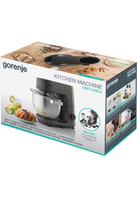 Gorenje kitchen machine 1000W, cup-iron, case-iron, nozzles-7, silver+black