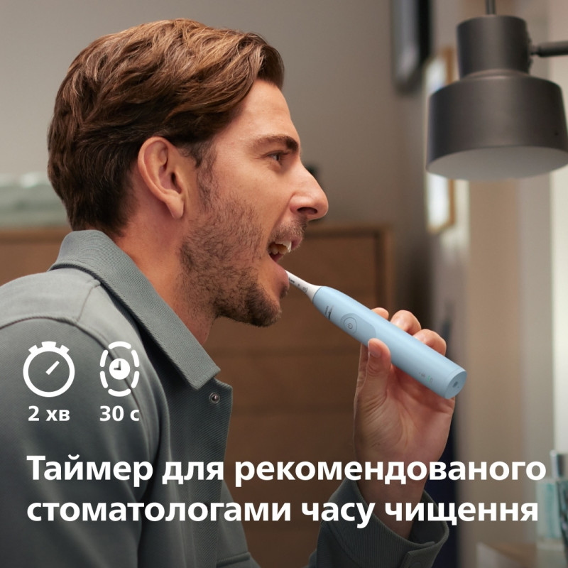 Philips Щітка зубна електр., Sonicare 5300 Series, 62т. колив/хв, насадок-1, блакитний
