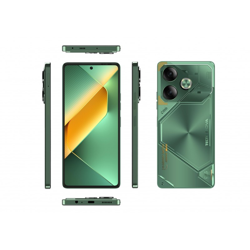 TECNO Смартфон POVA 6 (LI7) 6.78" 8/256ГБ, 2SIM, 6000мА•год, Comet Green