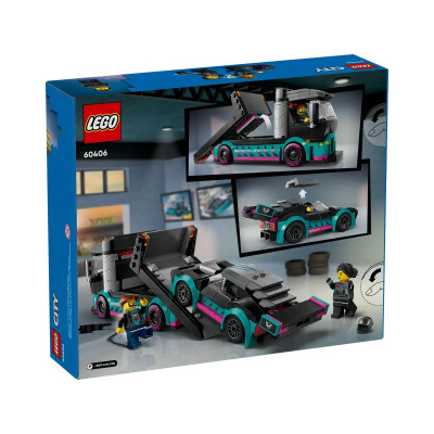 LEGO Конструктор City Автомобіль для перегонів й автовоз LEGO Конструктор City Автомобіль для перегонів й автовоз