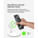 Belkin Зарядний пристрій бездротовий 3в1 Magnetic Qi2 15Вт, білий