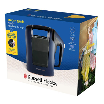 Russell Hobbs Відпарювач Russell Hobbs Genie Maestro, 1700Вт, 750мл, паровий удар -20гр, верт. відпарювання, керам. підошва, синій