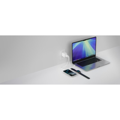 Belkin Зарядний пристрій Belkin 70Вт 2хUSB-С/USB-A GAN PD PPS, білий Belkin Зарядний пристрій Belkin 70Вт 2хUSB-С/USB-A GAN PD PPS, білий